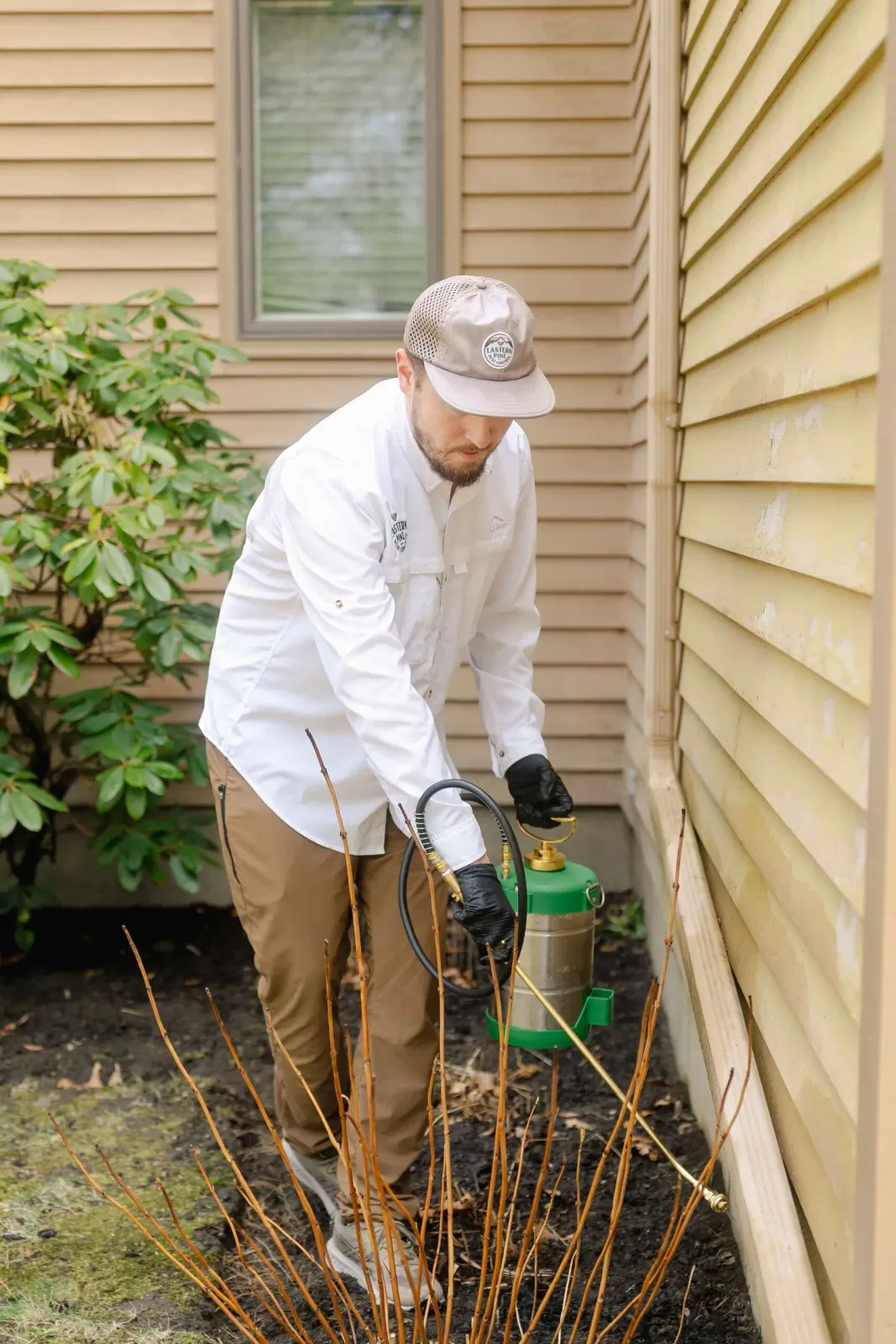 Ty spraying home foundation
