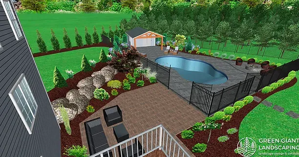 3D Design. Green Giant Landscaping. Professional Landscape Design. Landscaping near me, South Shore, MA