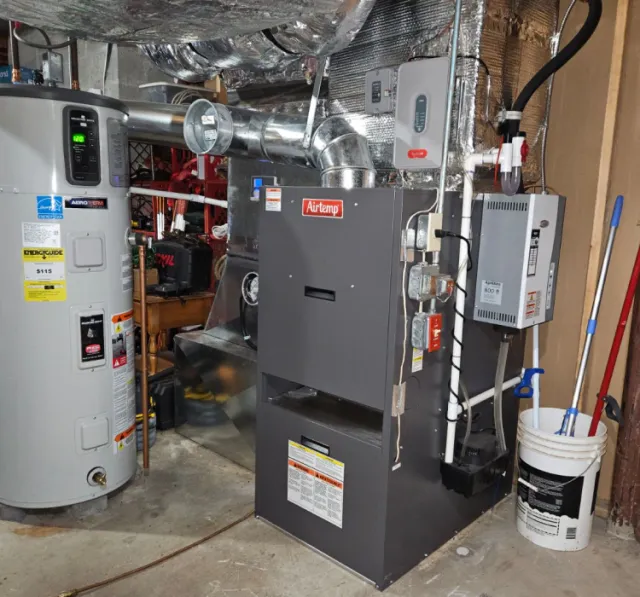 newly installed oil fired furnace