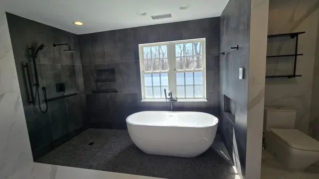 Floor-to-Ceiling Tile Primary Bathroom | Danbury, CT