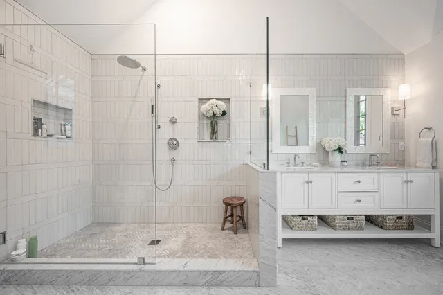 Master bathroom renovation in New Canaan CT by Stadler Construction