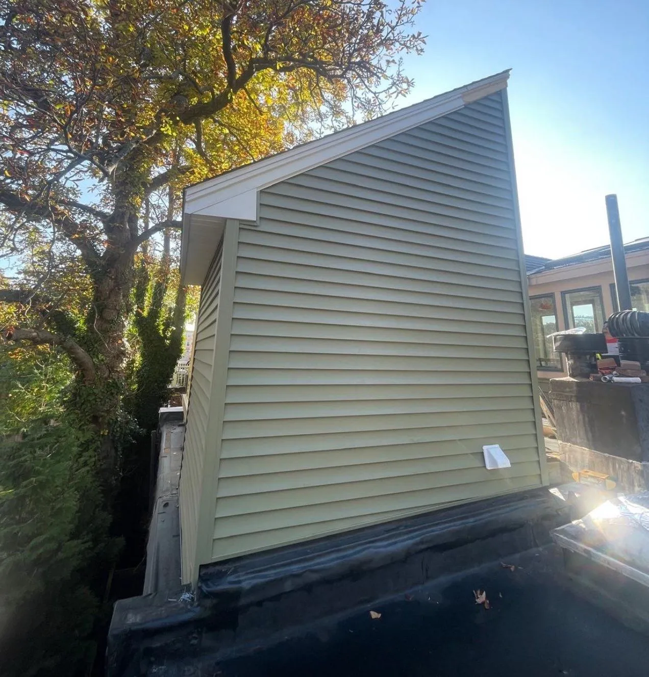 Completed siding project on a Greater Boston home