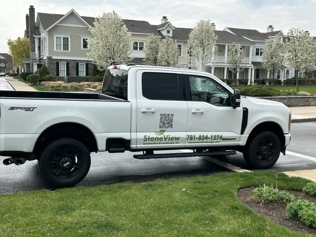 StoneView Construction and Landscape work truck