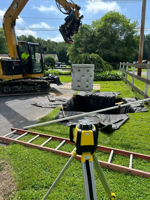 Dry well catch basin install, Belchertown MA
