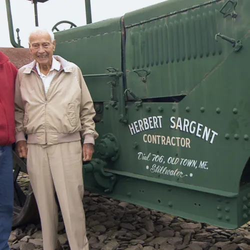 Herbert E. Sargent With A Used Reo Dump Truck In The 20s
