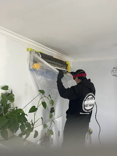 We Clean Heat Pumps – Greater Boston & Coastal New England work photo