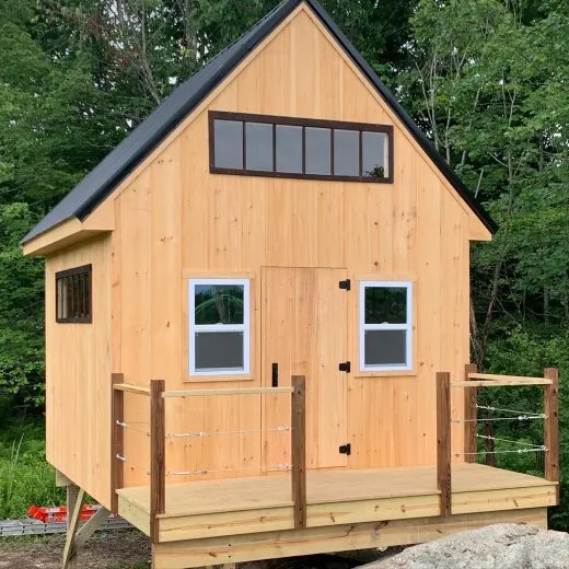 small cabin in woods