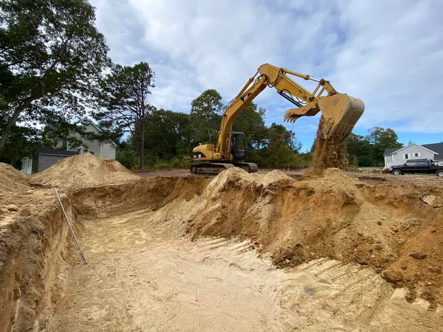 Foundation excavation Sagamore Massachusetts