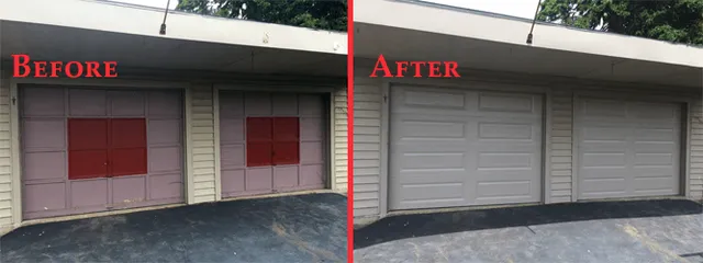 Before and After Preformed by Advanced Overhead Door