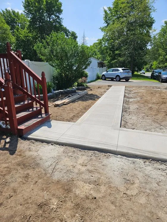 Concrete paths around the home