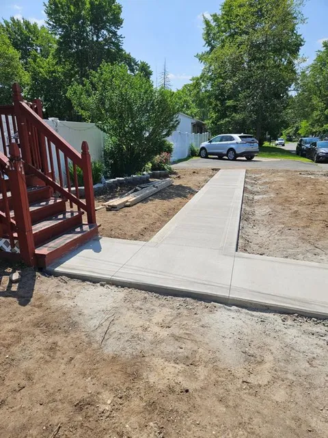 Concrete paths around the home