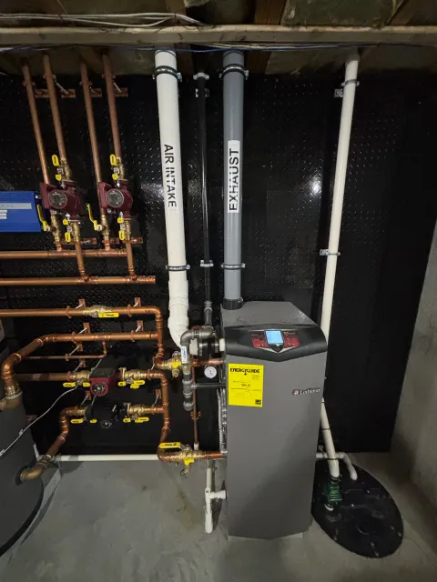 High Efficiency Boiler and Indirect Storage Tank Install Swansea, MA by Roy and Pacheco Mechanical LLC