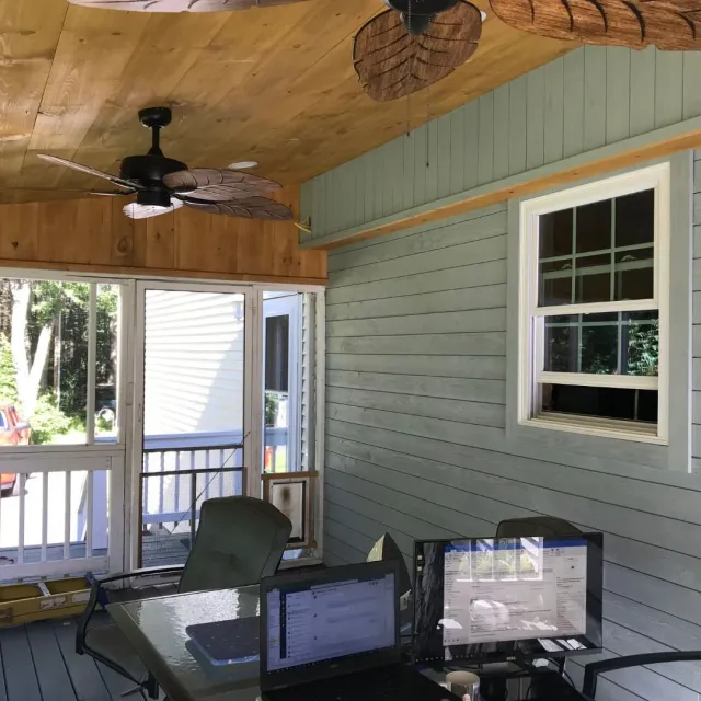 Rustic Wood Screen Porch