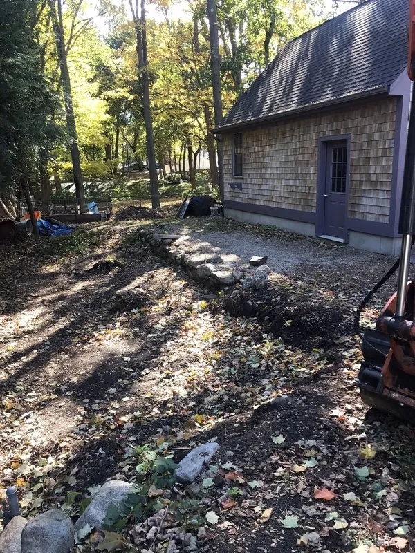 Rough terrain before grading - Before