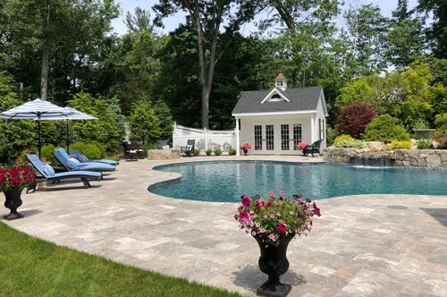 Pool design and stone work by New View