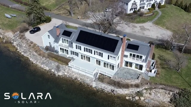 Waterfront estate solar installation by Solara Solar in Norwalk Connecticut