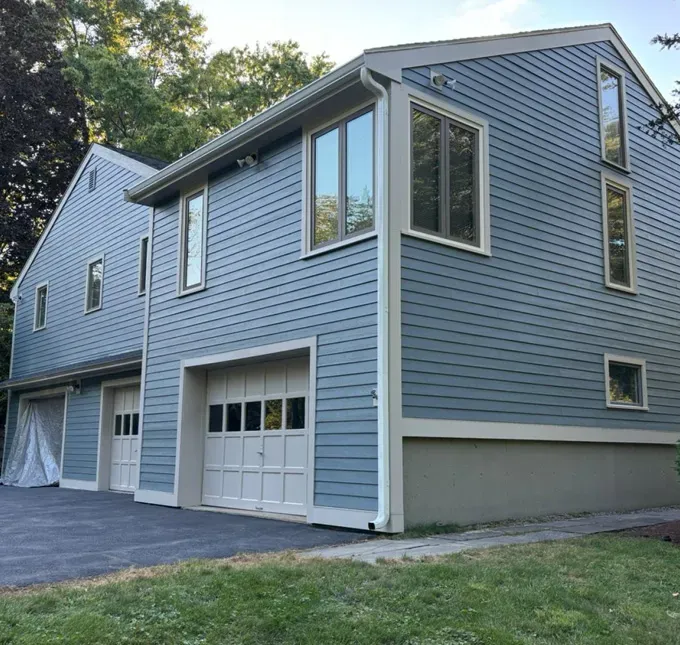 Weston Massachusetts home after siding replacement with R-Max insulation