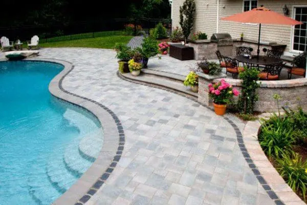 Hardscapes patio pool