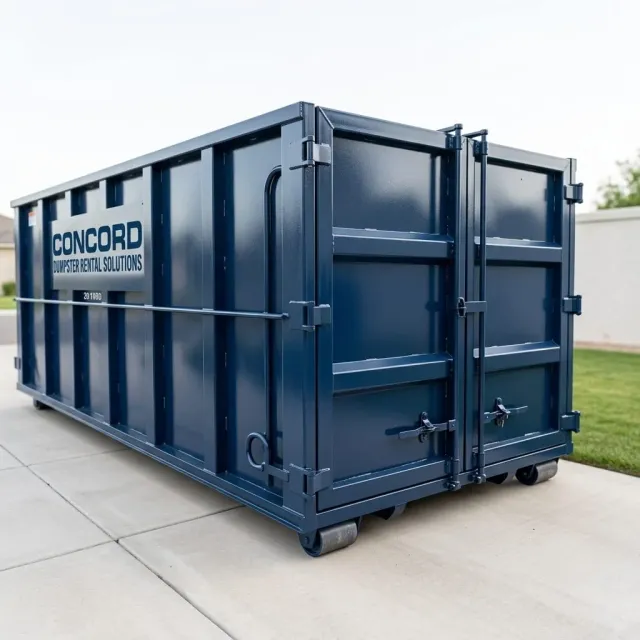 Roll-off container used for estate cleanout & junk removal in Concord NH
