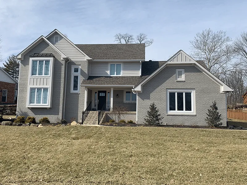 3-lite casement windows.