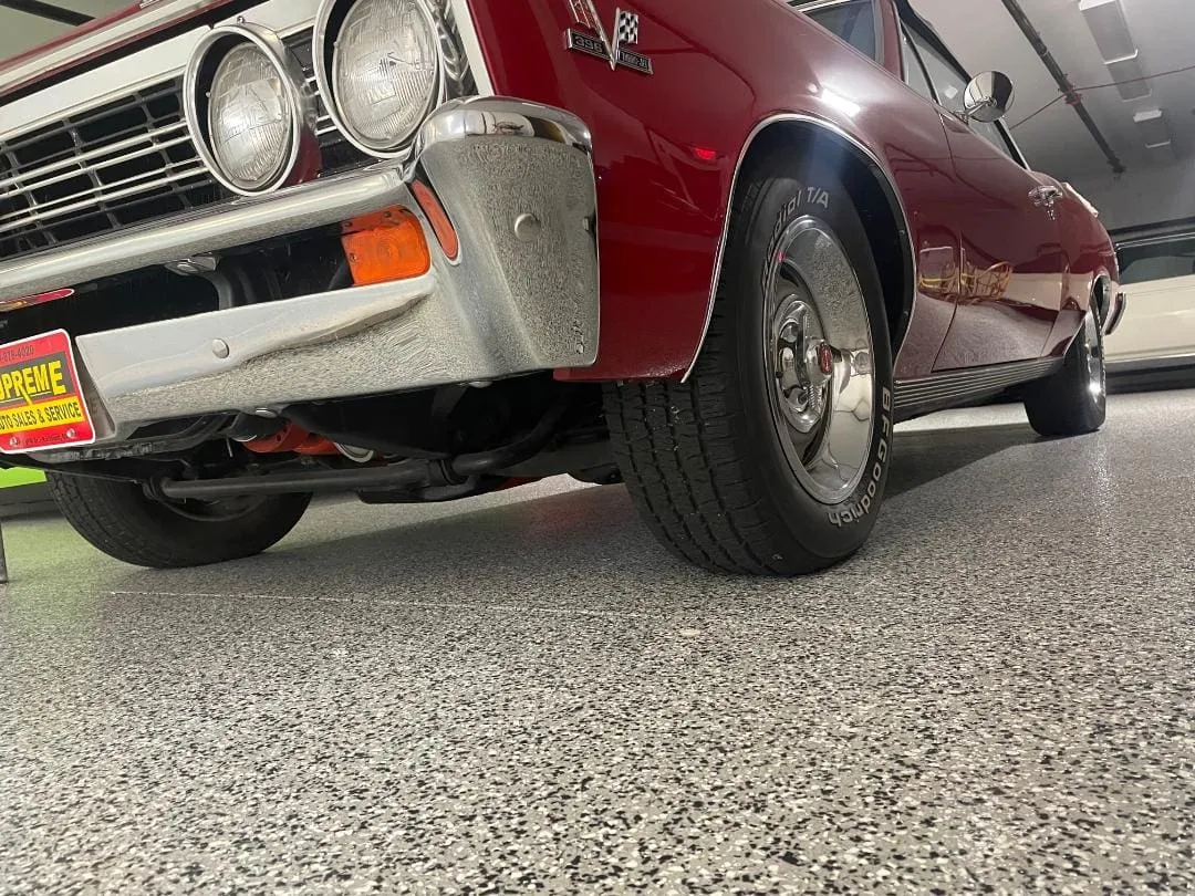 epoxy garage floor with color flakes