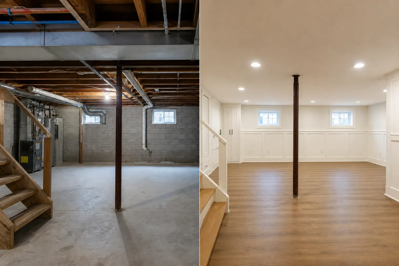 Basement renovation before renovation