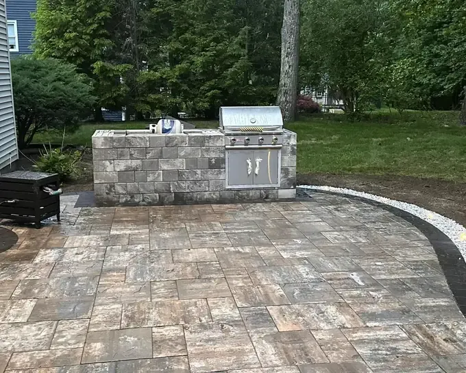 Outdoor Kitchen in Massachusetts by Br Construction Corp