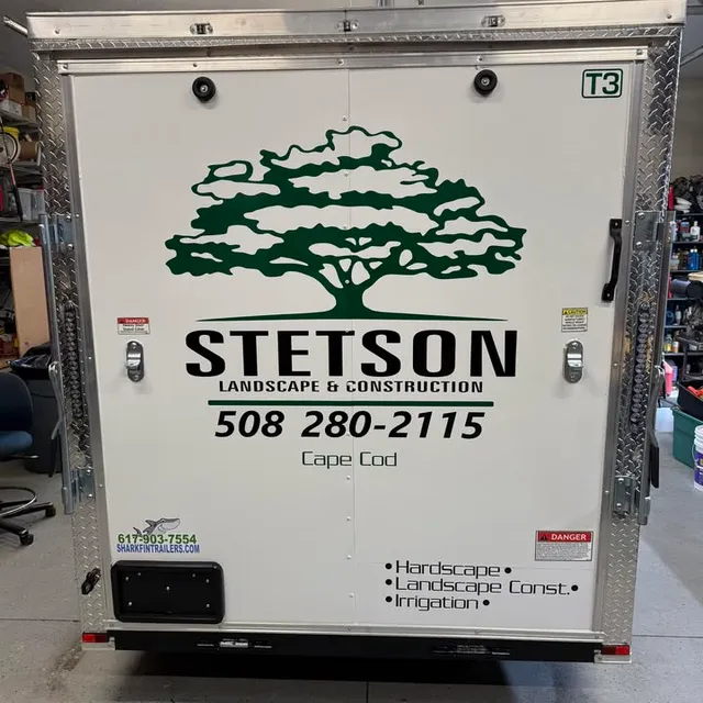 Stetson Landscape & Construction branded trailer