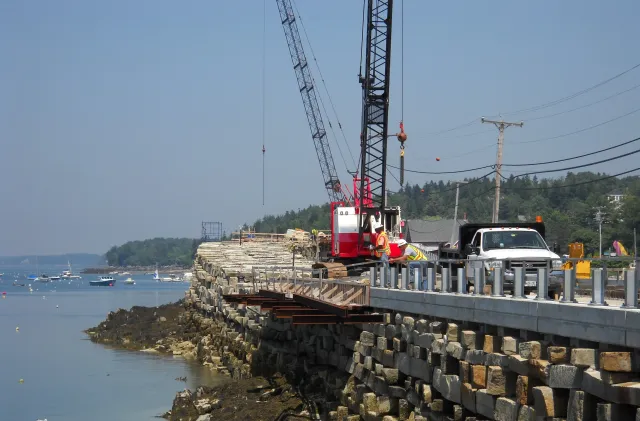 Historic:  Cribstone Bridge, Harpswell, Maine