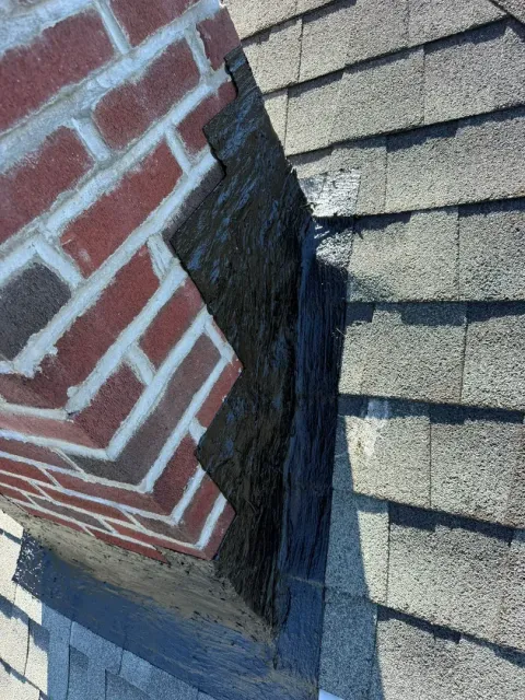 Chimney flashing deteriorated before — Chimney Goat project