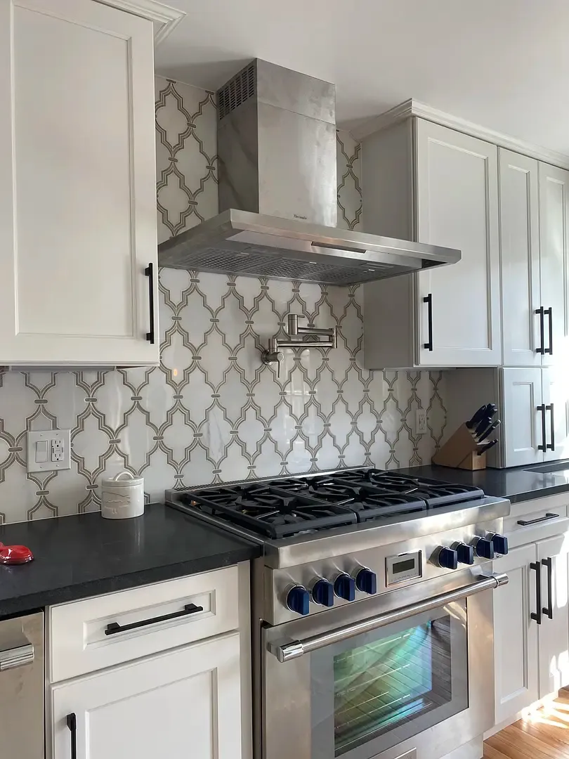 New Cabinets and Backsplash in Allston MA