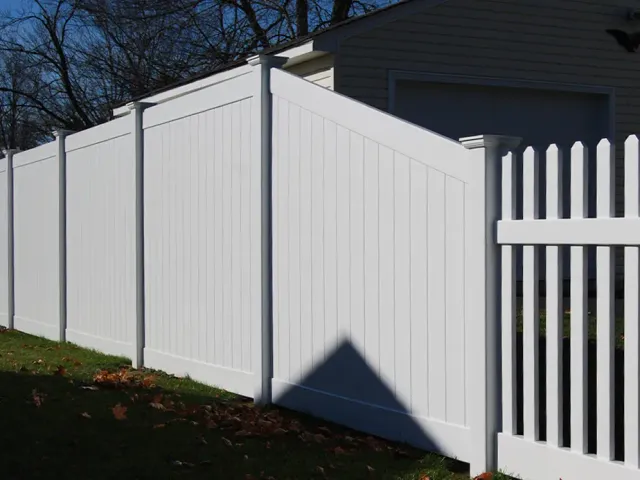 Vinyl fence installation