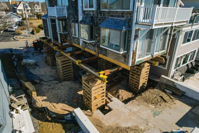 A house that was lifted by K.E.Braza Construction