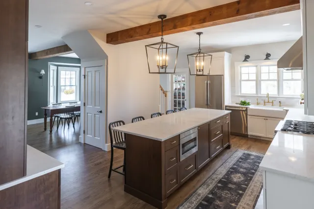 kitchen and dining room