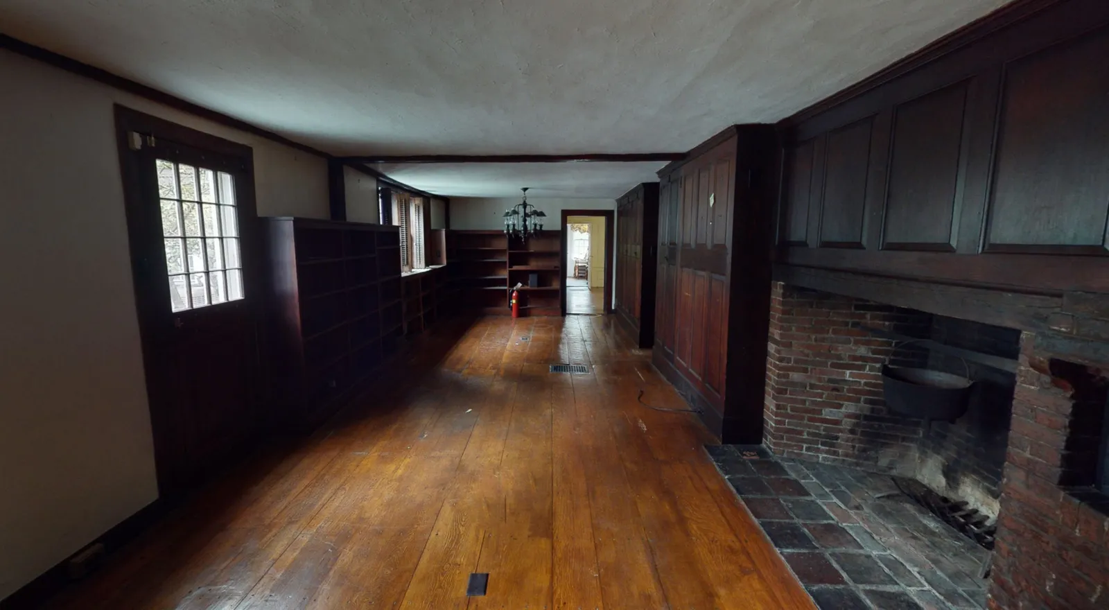 "BEFORE" Library - expanded and converted to new Kitchen and Family Room