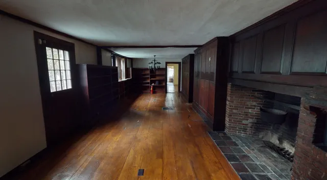 "BEFORE" Library - expanded and converted to new Kitchen and Family Room