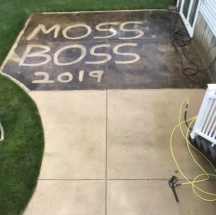 Brick Wall Pressure Washing — Fairhaven, MA — Moss Boss Roof Cleaning & House Washing