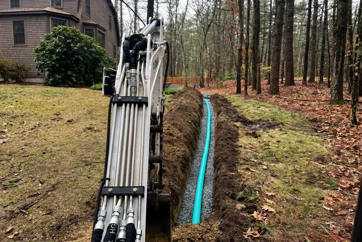 Drainage in Norfolk, MA by LD Landscape & Construction