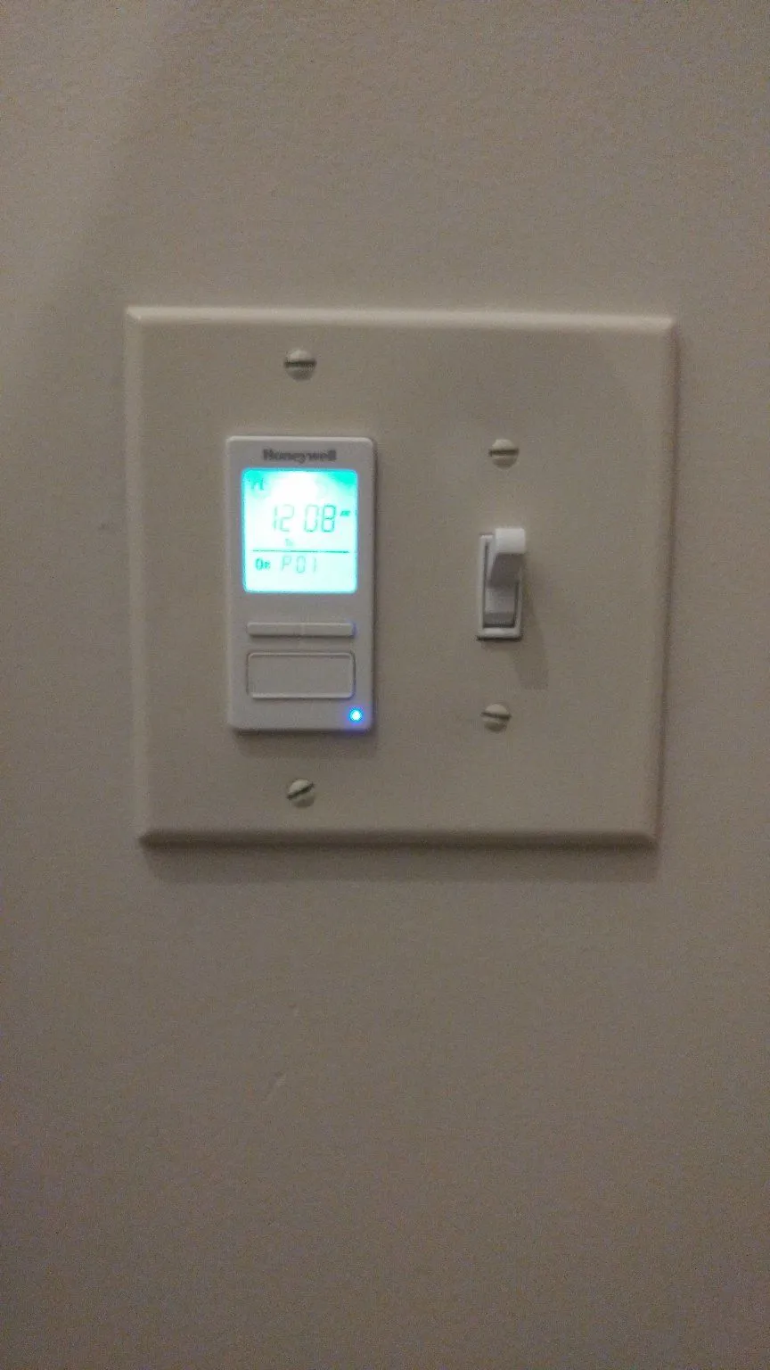 Programmable timer switch installation