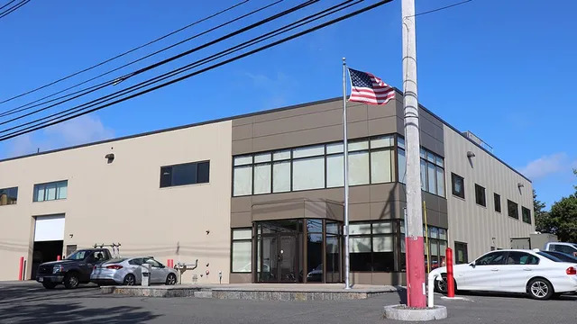 Here is a view of the main entrance to Bomco's corporate office.