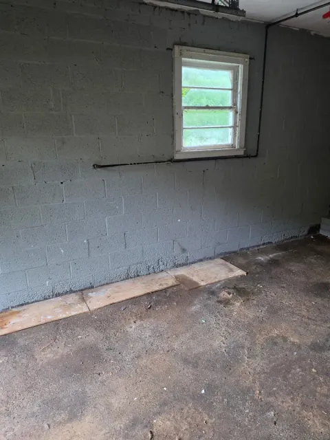 The same storage room emptied after the cleanout
