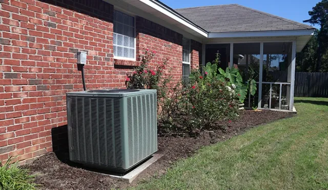 Outdoor residential HVAC unit
