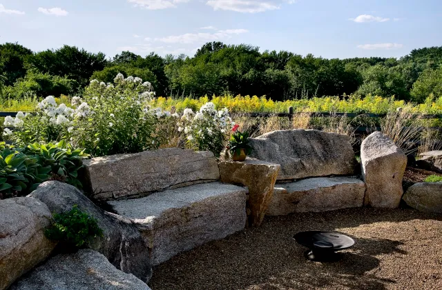 Hugo Design - Landscape Design - Natural Stone Benches