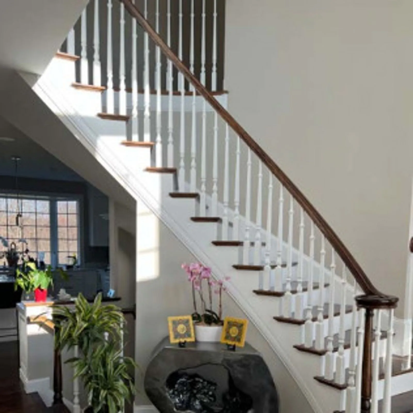 Interior stairwell, trim and wall painting