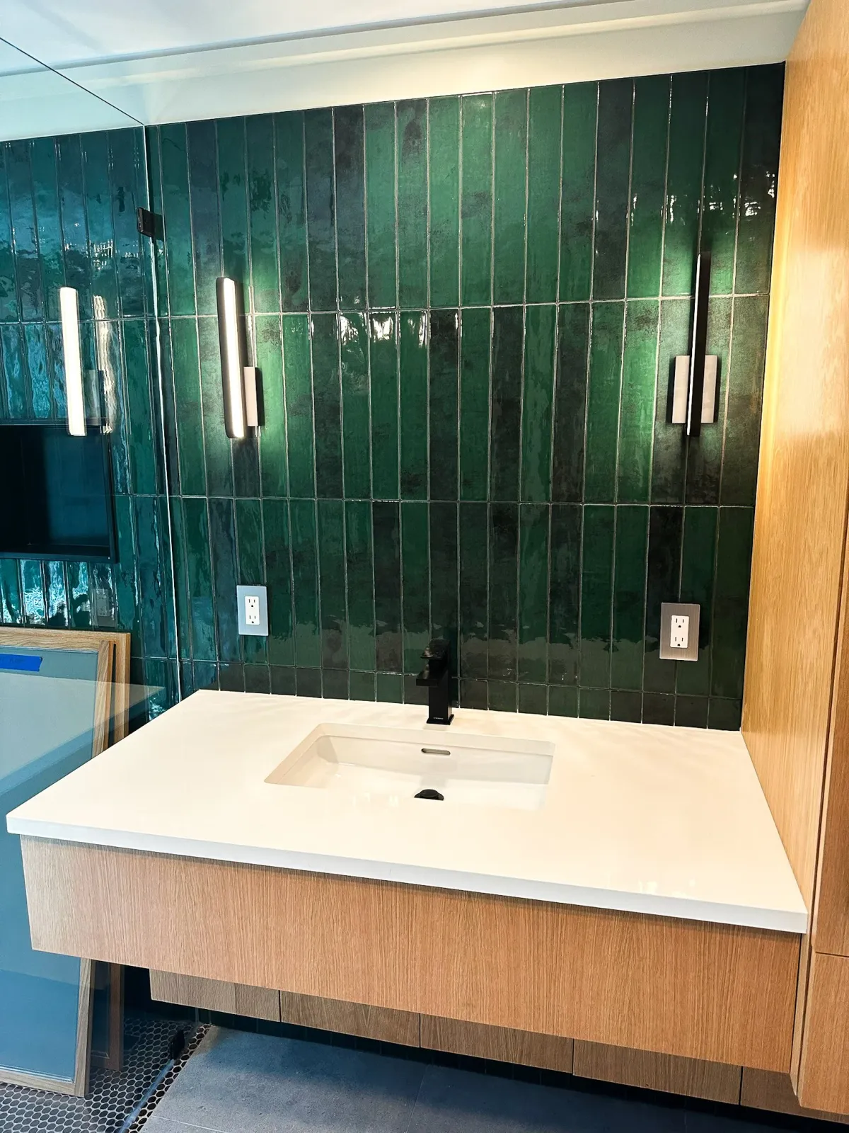 Bathroom sconce installation in Bridgewater, MA