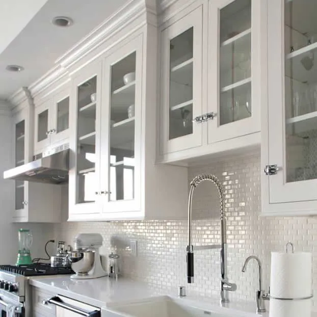 Refinished Cabinets in White in Connecticut