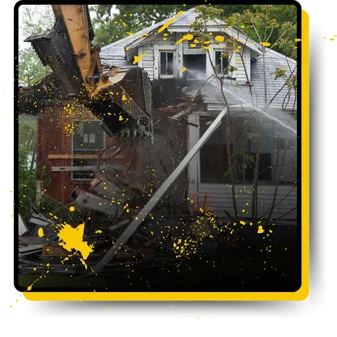 A demolished house