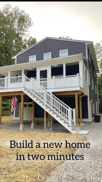 #throwbackthursday to 2 years ago when we completed the lakehouse build on Winnipesaukee. This custom home was completely designed and built by @grayranchdesign and @hshbllc, and has some really cool features…peep the gas strut bar window 👀. This home could be yours, as it’s now #forsale.  Message us if you want more info! #nhlakehouse #customhome #designandbuild