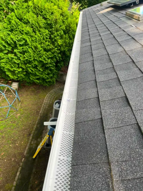 Gutter installation project in Massachusetts
