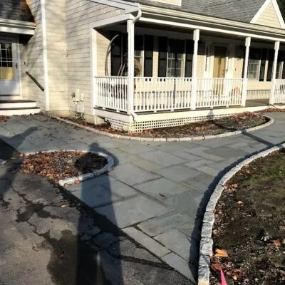 Blue Stone Walkway & Cobble Stone Edging